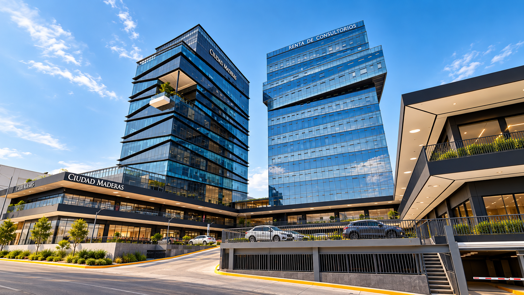 Fachada del edificio Ciudad Maderas, donde se encuentra IXT Dental